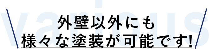 外壁以外にもさまざまな塗装が可能